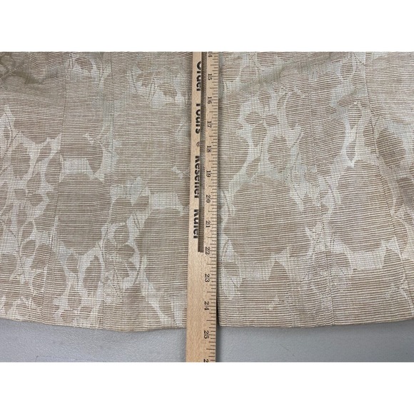 Chicos Blazer 2 Floral Jacquard Beige Lightweight Spring Summer Career Jacket - Picture 9 of 13